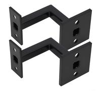 Lot de 2 supports de rampe d'escalier en acier inoxydable 304, consoles de main courante réglables noir mat, pour l'intérieur et l'extérieur, fixation murale stable pour garde-corps carré