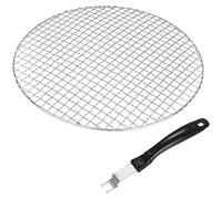 Lot de 2 supports de refroidissement ronds en acier inoxydable avec grille et système de levage