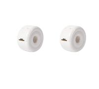 Lot de 2 supports de ruban adhésif avec cutter et rangement, blanc | Distributeurs de ruban adhésif léger avec cutter offrant un rangement facile pour la maison et l'utilisation
