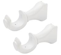lot de 2 supports de tringle à rideaux, bois, blanc, pour tube 35,5 mm, fixation murale, salon chambre .