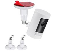 Lot de 2 supports muraux adhésifs pour caméra Ring Stick Up Cam & Ring Outdoor Cam Plus et Arlo, support réglable pour votre caméra de surveillance, installation sans perçage (caméra non incluse)