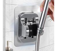 Lot de 2 supports muraux autocollants pour pommeau de douche de salle de bain en ABS 11,8 x 7,8 x 4,8 cm