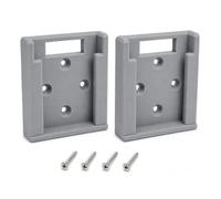Lot de 2 supports muraux compatibles avec batteries Einhell Power X-Change 18 V - Porte-batteries pour garage et atelier, 4 vis incluses, gris, fabriqué en Italie