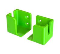 Lot de 2 supports muraux en forme de U, vert | Paire de fixations à vis pour buanderie et rangement mural