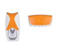 Lot de 2 supports muraux pour brosse à dents Noir | Construction en plastique, résistant à l'humidité, fentes ventilées, séchage rapide, pieds antidérapants pour plus de
