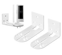 Lot de 2 supports muraux pour caméra de sécurité Ring Stick Up Cam (intérieur/extérieur) - Support en métal avec adhésif ou à vis