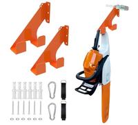 Lot de 2 supports muraux pour tronçonneuse Stihl, Husqvarna, Echo - Charge maximale : 150 kg - Accessoire forestier - Protège contre la rouille et économise de l'espace dans les garages et les