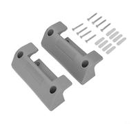 Lot de 2 supports muraux pour tuyau d'arrosage en PVC robuste pour le rangement en extérieur, crochet de fixation de tuyau gris avec vis, pour une installation facile et perceuse nécessaire