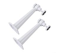 Lot de 2 supports muraux réglables en alliage d'aluminium pivotant à 360° pour caméra de vidéosurveillance Arlo Pro Security pour intérieur et extérieur Blanc