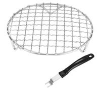 Lot de 2 supports pour bacs de réfrigération, en acier inoxydable, de 15 cm de diamètre, avec grille et système de levage et de préhension