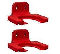 Lot de 2 supports pour dispositif d'étouffement Rouge | Support mural avec fentes en trou de serrure pour le rangement organisé des bureaux à domicile et une récupération rapide