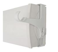 Lot de 2 Supports pour Tringle à Rideaux ø20-28mm, Blanc | Sans Perçage sans Adhésifs, Fixation Tension sur Coffre de Volet Roulant, Hauteur 14-24 cm, Qualité Française