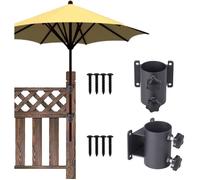 Lot de 2 supports robustes pour parasol de terrasse, clôtures, balcon ou cour extérieure, etc