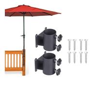 Lot de 2 supports robustes pour parasol de terrasse, clôtures, balcon ou cour extérieure, etc