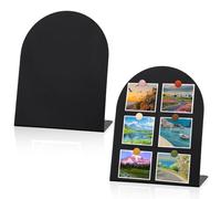 Lot de 2 Tableau D'affichage Magnétique, 26 x 20 x 10cm Présentoir Magnétique en Métal, Support à Notes Fixable Mur ou Table pour le Bureau de Cuisine de L'école à Domicile