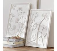 Lot de 2 tableaux Carrefour blanc H/L/P env. 40/28.5/2 cm