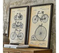 Lot de 2 tableaux Golovine noir/beige H/L/P env. 60/40/3 cm