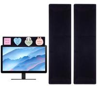 Lot de 2 tableaux mémo noirs pour moniteur de 45,7 cm - Support adhésif pour moniteur - Tableau de message pour écrans d'ordinateur