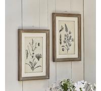 Lot de 2 tableaux Stanbury marron/blanc H/L env. 50/38 cm