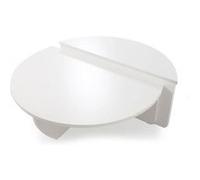 Menzzo Set de 2 Tables Basses Glowik Blanc Mat - Tables Basses Salon Style Contemporain - Meuble décoratif Salon Gain de Place