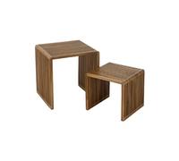 Paris prix lot de 2 tables basses teck - Naturel