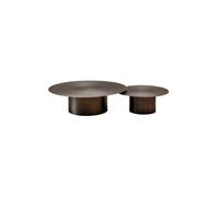 Lot de 2 tables basses en fer noir, rondes - Chehoma, Calgary - Ø120x35 cm