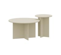 Lot de 2 tables basses gigognes Verummetka sable