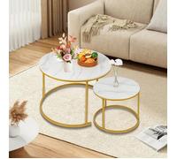 Lot de 2 tables basses,XJING tables d'appoint minimalistes de style nordique, un best-seller du mobilier polyvalent pour le salon