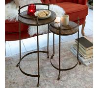 Lot de 2 tables d'appoint Alanyn marron vieilli