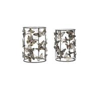 Lot de 2 Tables d'Appoint "Butterfly" 55cm Multicolore