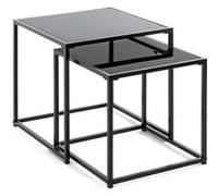 Paris Prix Tables d'appoint Cromano 40 cm Lot de 2 Noir