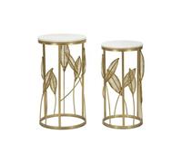 Paris prix Lot de 2 tables d'appoint - Or