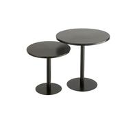 Paris Prix Lot de 2 tables d'appoint Ice en métal 50 cm Noir