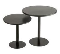 Paris prix Lot de 2 tables d'appoint métal - Noir