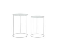 Paris prix Lot de 2 tables d'appoint gigognes - Blanc