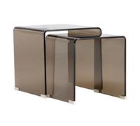 Lot de 2 Tables d'Appoint Gigognes Telemark 42cm Marron