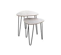 Lot de 2 Tables d'Appoint "Lamy" 48cm Noir & Béton
