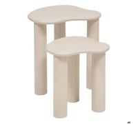 Lot de 2 tables d'appoint Olao ivoire 45x45cm - Atmosphera Créateur d'intérieur