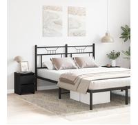 Lot de 2 tables de chevet 2 tiroirs noir effet chêne 30x30x40 cm - style contemporain