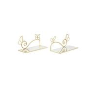 Paris prix lot de 2 chevets muraux Butterfly - Or