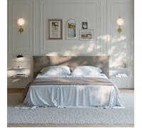 Lot de 2 tables de chevet murales Notodden acier 40 x 23 x 23 cm blanc