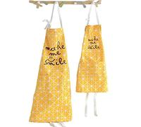Lot de 2 Tabliers réglables en Coton et Lin avec Poches, Excellent Cadeau pour Adulte et Enfant, Cuisine, Cuisine, Cuisine, Peinture, Jardinage Maman et Moi Adult Kid Vert