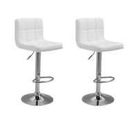 Lot de 2 tabourets de bar blanc mike