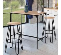 IDMarket - Lot de 2 tabourets de Bar Dublin Assise Ronde Design Industriel