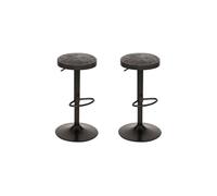 - Lot de 2 tabourets de bar en métal ILSA - Gris foncé - Ilsa