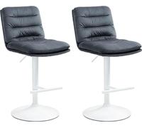 lot de 2 tabourets de bar en velours - tabouret haut - confort d'assise ultime