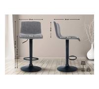 Lot de 2 tabourets de bar Hoover - Gris clair