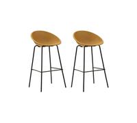 Lot de 2 Tabourets de Bar "Ibiza" 98cm Moutarde