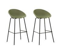 Tabouret de bar d'extérieur en polypropylène vert, 50 x 50 x 99 cm