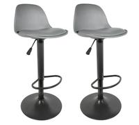 Lot de 2 Tabourets de Bar Isak 104cm Gris